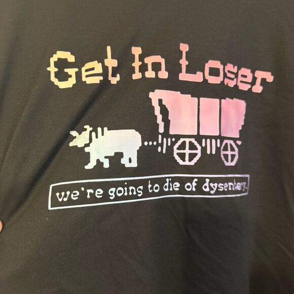 Vintage Look Oregon Trail Graphic Tee – Retro Gamer Nostalgia! NWOT - Picture 3 of 3